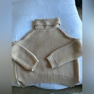 Zara cream/beige knitted turtleneck sweater size M